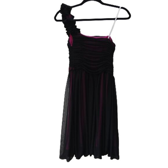 One-Shoulder Black Mini Dress Women's XS - Picture 5 of 7